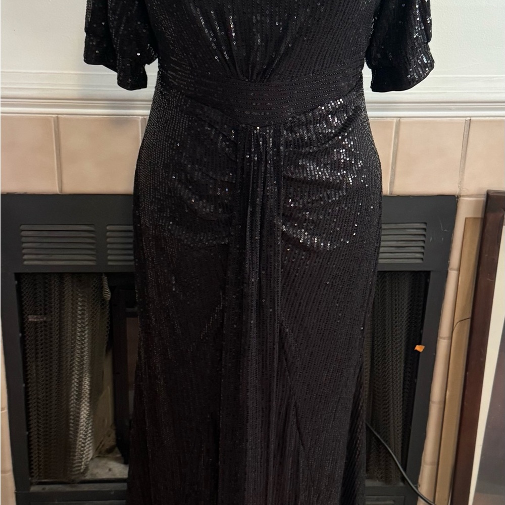 Black Sequin Cocktail Dress